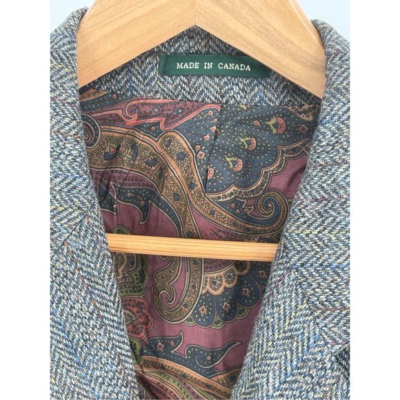 Lauren Ralph Lauren Wool Blazer Men's Size 41 R Gray Multicolor Sports Coat - Picture 3 of 13